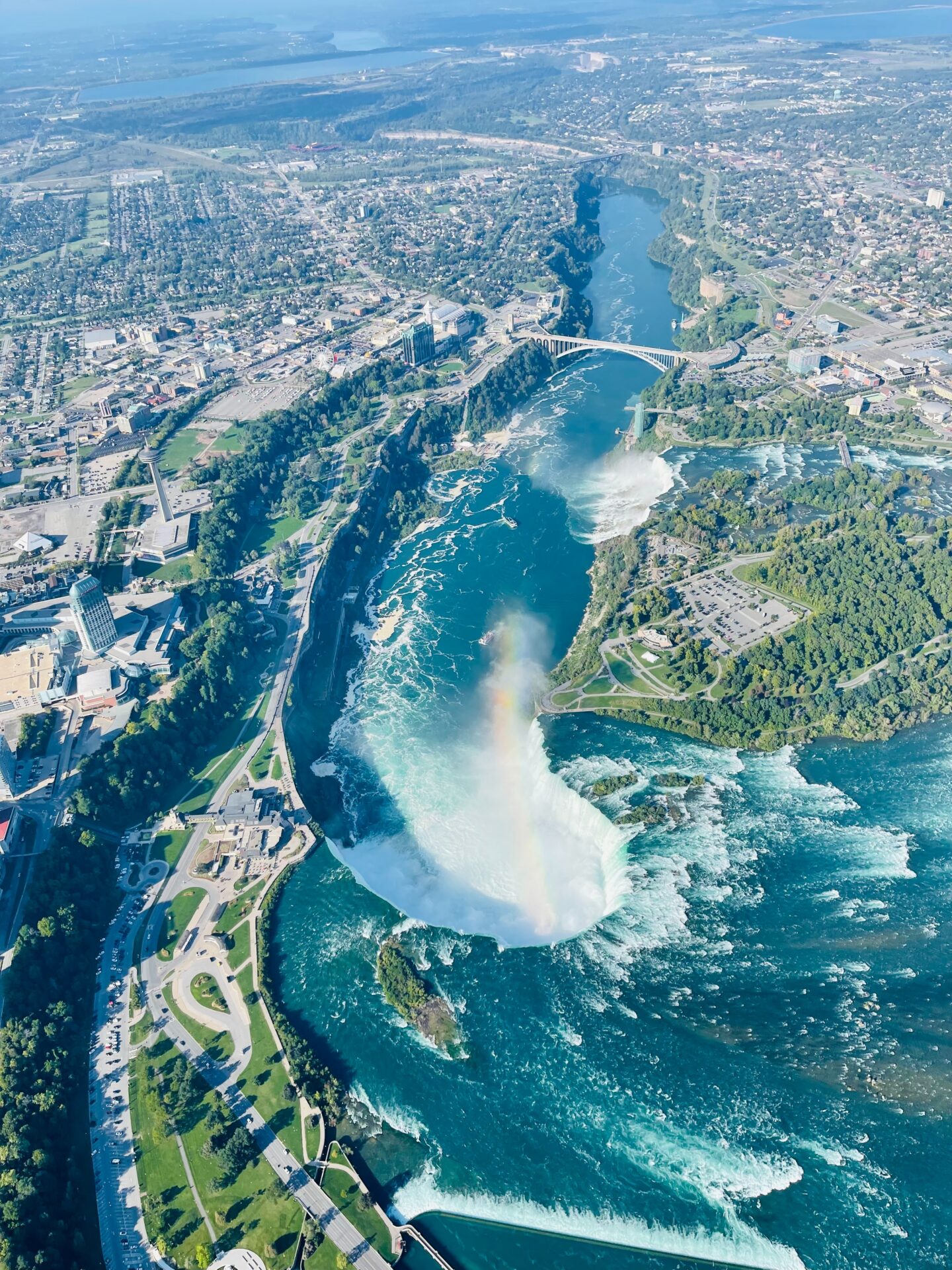 Chutes du niagara vues d'en haut